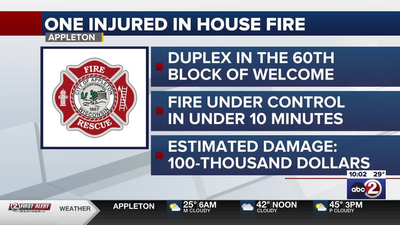 One injured after house fire in Appleton - YouTube