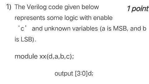 System Design Through Verilog NPTEL week 3 Assignment 3