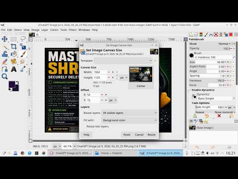 Refining AI Posters: Adding Technical Details & GIMP Padding
