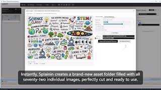 Demonstration of the Image Splitter feature in the free Splainin whiteboard animation desktop app. screenshot 5