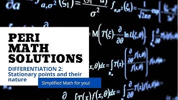 Differentiation 2: Stationary points and their nature.