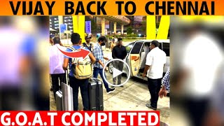 Thalapathy Vijay Back to Chennai | G.O.A.T Completed | Venkat Prabhu | AGS Entertainment |