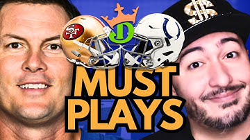 NFL DFS 49ers-Colts MUST PLAYS (DraftKings Highest ROI Lineups!) | NFL DFS Picks