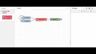 Compare two values in Node-Red, using node-red-boolean-logic-ultimate node.