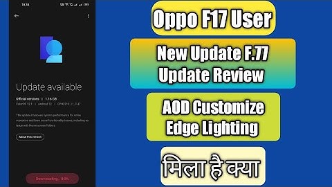 Oppo F17 New Update F.77 Review | Aod Customize Edge Lighting Features