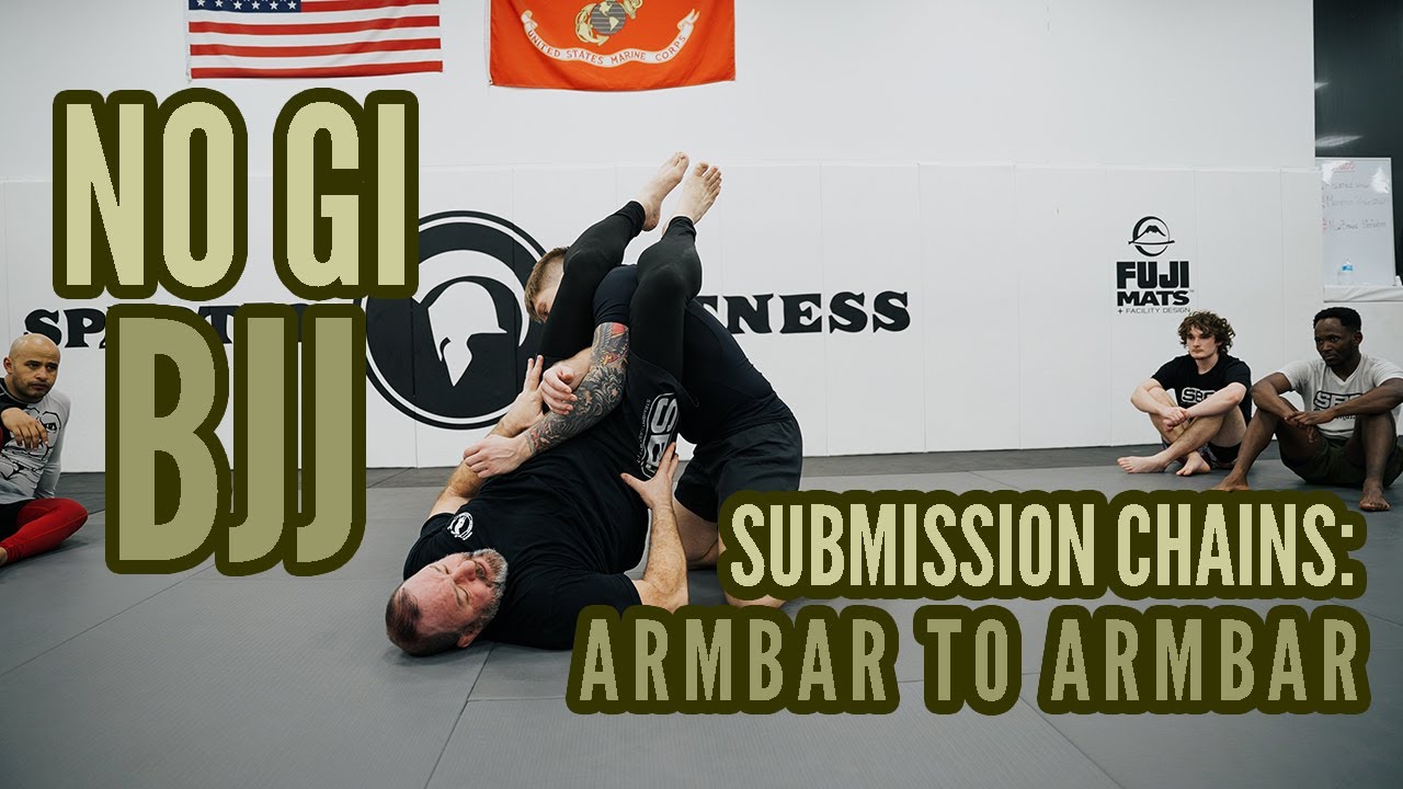 No-Gi BJJ Submission Chains | Armbar to Armbar from Class at Spartan Fitness MMA Birmingham 
