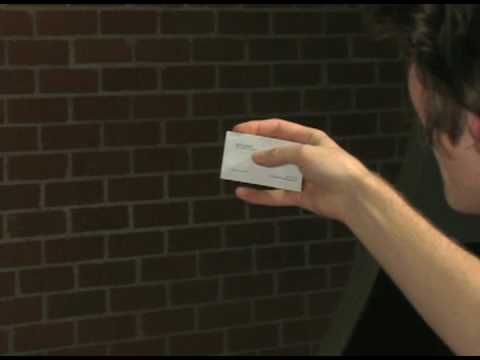 Make a Business Card Disappear