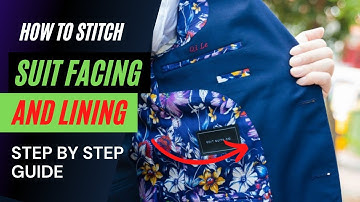 How to stitch lining on suit inner facing    for beginners  //step by step #suit #sewing
