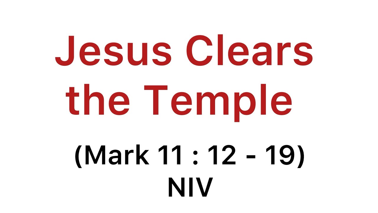 Jesus Clears the Temple(Mark 11: 12-19)