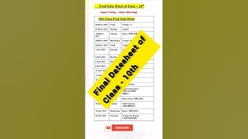 Final Datesheet of #class10 #pseb #final #date #sheet #psebboard #exam #2023 #paper #datesheet