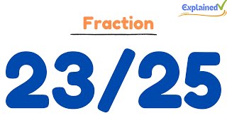 23/25 as a Decimal