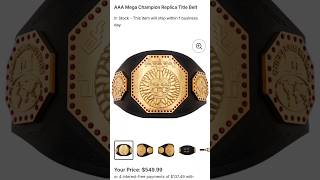 AAA Mega Championship Belt has just been released on Fanatics &amp; WWE Shop #WWE #aaa #luchalibre