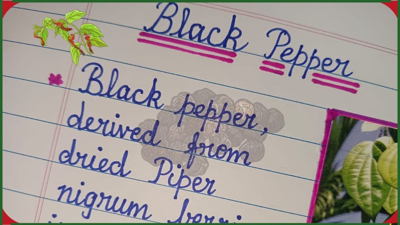 5 Lines Essay on Black Pepper | Few Lines About Black Pepper | Essay on ...