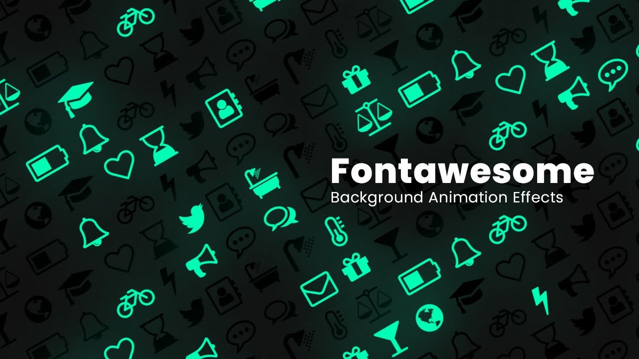 FontAwesome Icon Background Animation Effects | CSS Animated Background -  YouTube