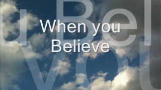 Video thumbnail of "Mariah Carey and Whitney Houston sing...When you Believe"