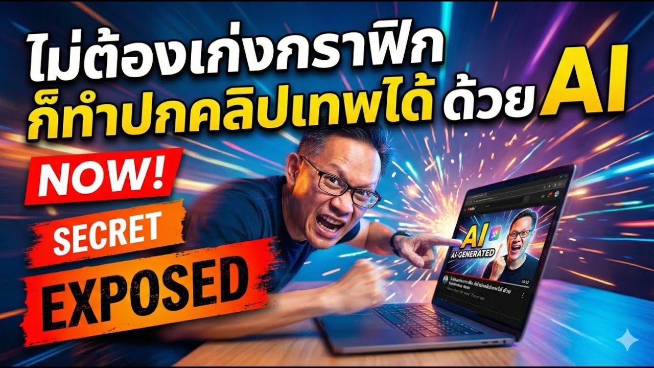 สอนการสร้างปกคลิปยูทูปขั้นเทพด้วย AI (แจกพร้อมพ์ฟรี)