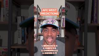 AFC West Predictions #broncos