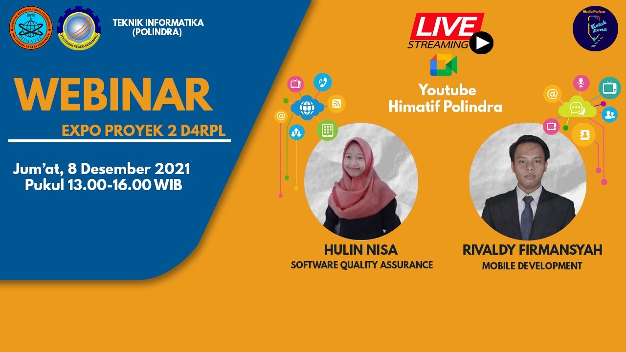 (DAY 4) WEBINAR EXPO PROYEK 2 D4RPL (TEKNIK INFORMATIKA POLINDRA) - YouTube