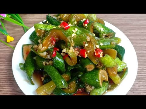 DƯA LEO NGÂM NƯỚC TƯƠNG - Cách làm Dưa Leo ngâm nước tương giòn rụm thơm lừng - Tú Lê Miền Tây