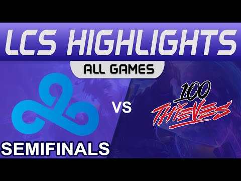 C9 vs 100 Highlights ALL GAMES Playoffs Semifinals LCS Summer 2022 Cloud9 vs 100 Thieves by Onivia