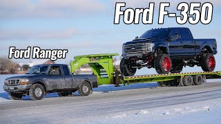 Ford Ranger Tows F350 Sema Truck