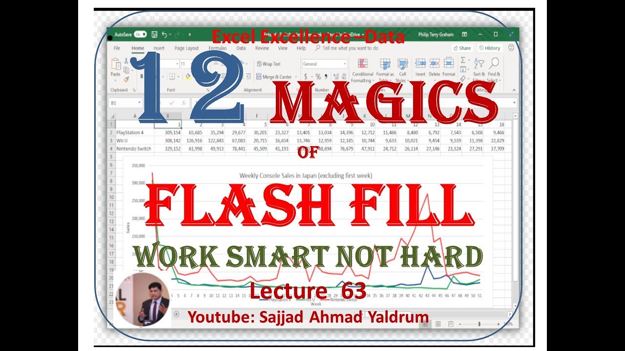 Excel Lecture 63 Magics Of Flash Fill Work Smart Not Hard YouTube