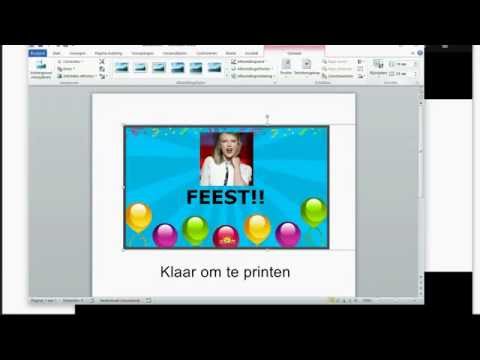 Aanpassen print formaat in word