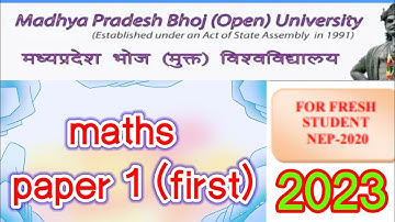 mp bhoj assignment copy 2023/bsc 1st year/maths question paper 1 (first) /nep 2020