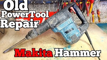 Repairing an Old Makita HR4500C Hammer with a broken chisel that