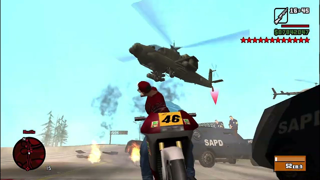 GTA San Andreas | Los Santos & Las Venturas Epic 12-Star NRG500 Rampage + Escape #2