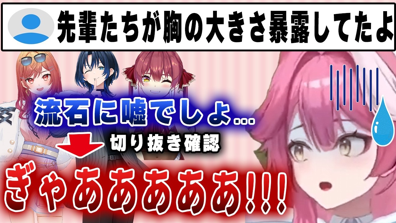 先輩たちの間でラオーラのリアルπの大きさが話題になっていることを知るラオーラ【ホロライブ/切り抜き/クロニー/ラオーラ】