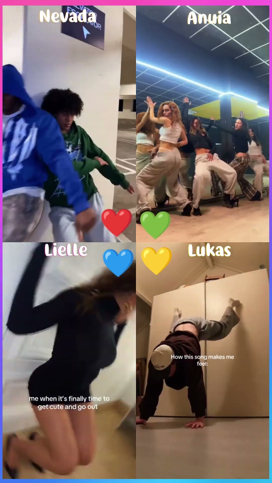 I'm Spinning - Nevada x Anuia x Lielle x Lukas #shorts #dance #tiktok
