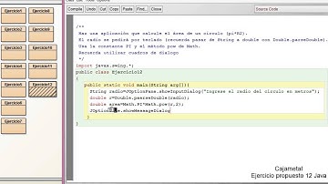 Ejercicio propuesto 12 java
