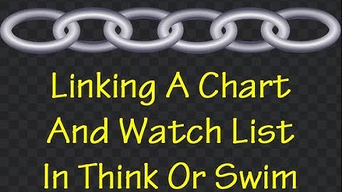 Linking Charts to a Watch List- How To Use Think Or Swim (TOS)