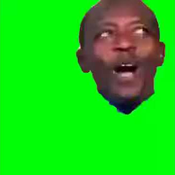 Green screen ketawa wow