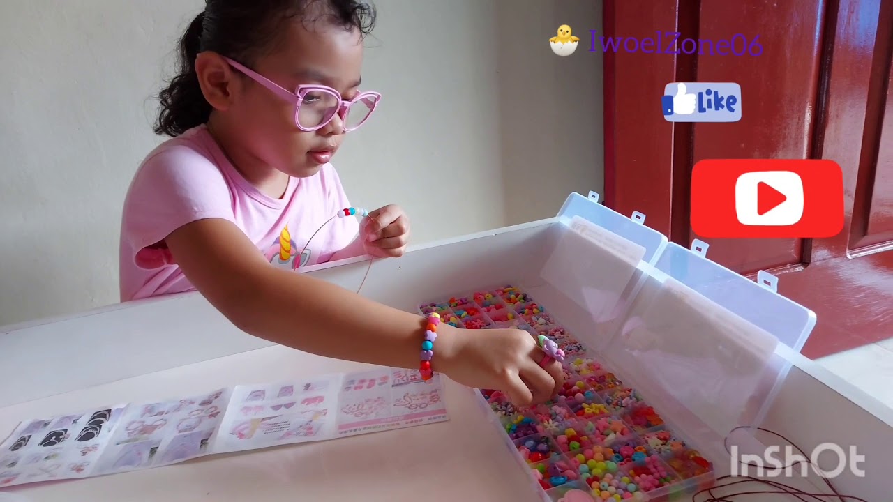Mainan anak || Meronce || Maenan asyik saat #dirumahAja - YouTube