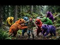 7Colored Bears Found Me in the Woods!SURVIVAL: Jungle Safari, Cooking &amp; Wild Animal Encounters😈