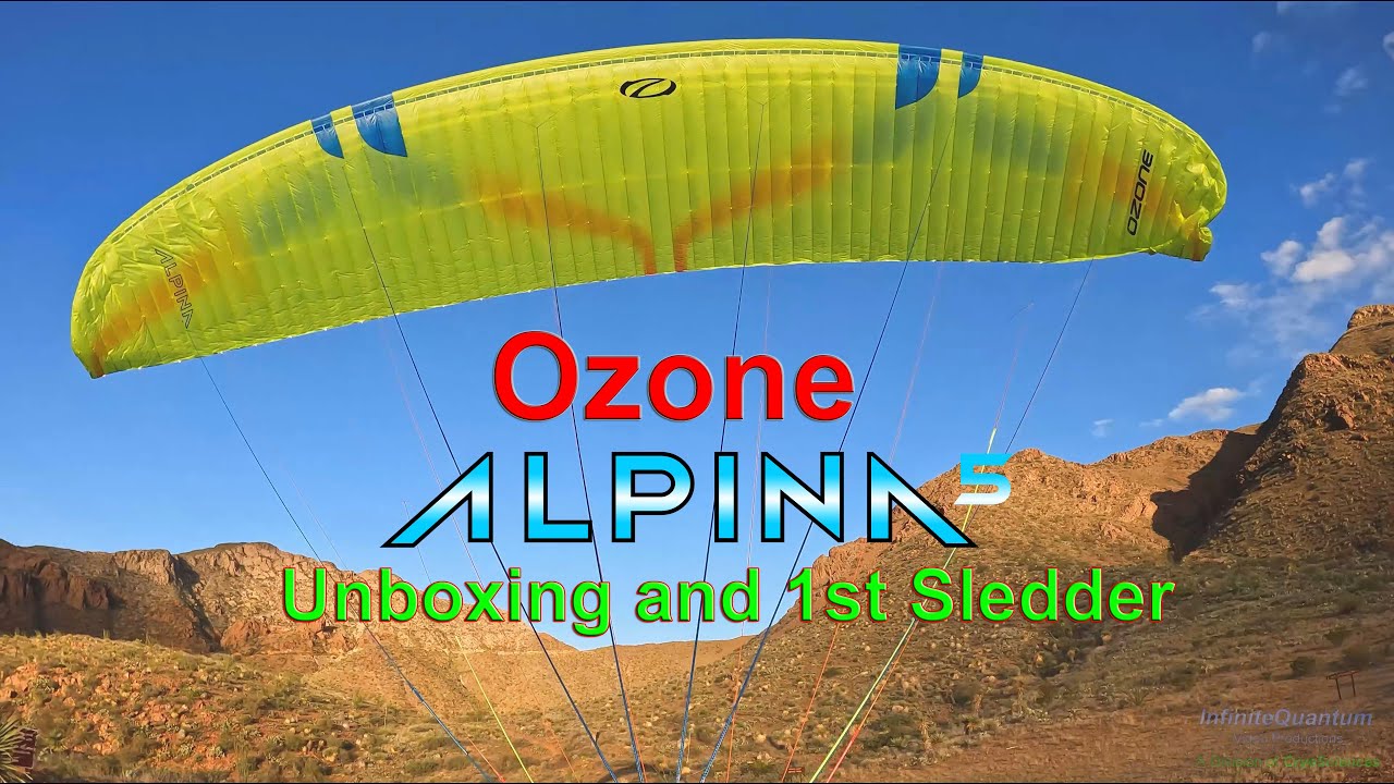 Ozone Alpina 5 (2-line EN C) Unbox and 1st sledder