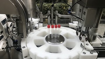 China high speed 5000 PCS/H VTM test tube filling capping labeling machine