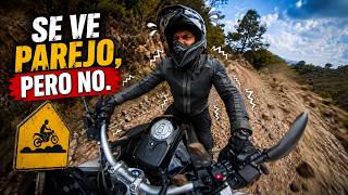 Se ve parejo, pero no. Seguimos con problemas rumbo a Llano Grande en moto. #viajeenmoto #motos