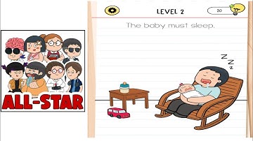 brain test all star level 36 the baby must sleep walkthrough solution