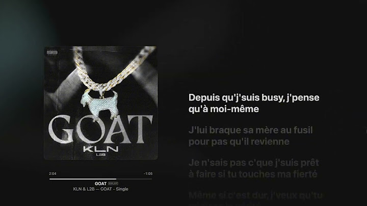 KLN - GOAT (Paroles)