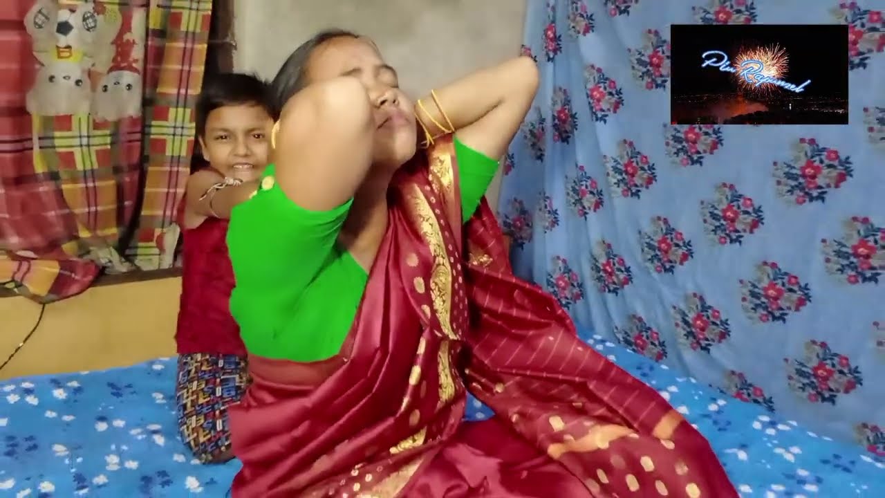 Piu rapunzel long hair # son's mischief with mom's hair &hair pulling by son's #hindi story