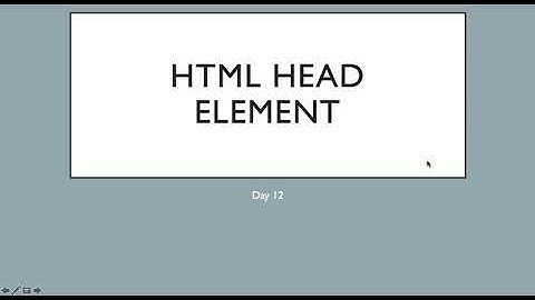 Head Elements in HTML| Script | style | meta | link | title
