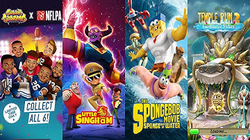Subway Surfers vs Little Singham vs SpongeBob: Sponge on the Run vs Temple Run 2