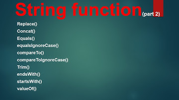 String function Part 2 | String manipulation