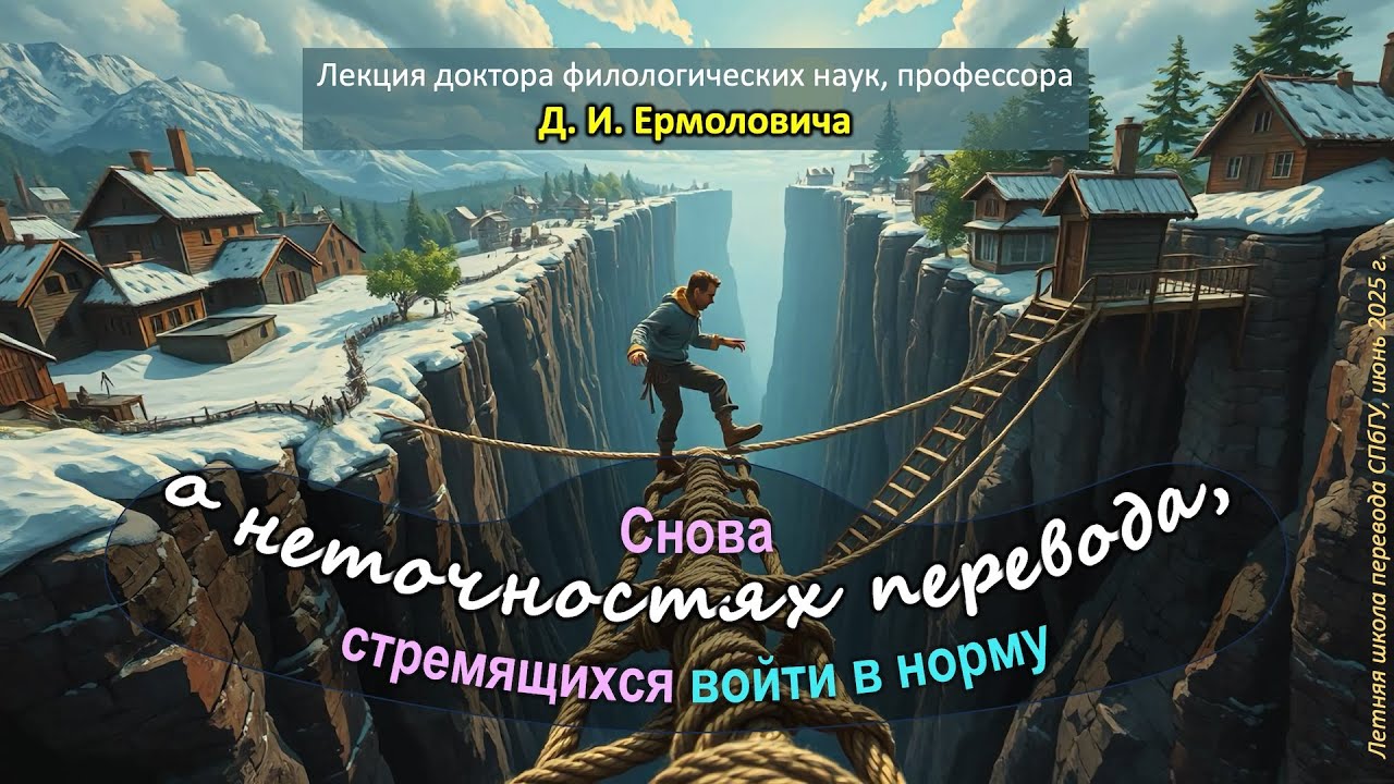 Снова о неточностях перевода, стремящихся войти в норму. Лекция Д.И. Ермоловича (июнь 2025 г.)