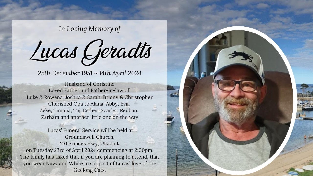 The funeral service for Lucas Geradts - YouTube