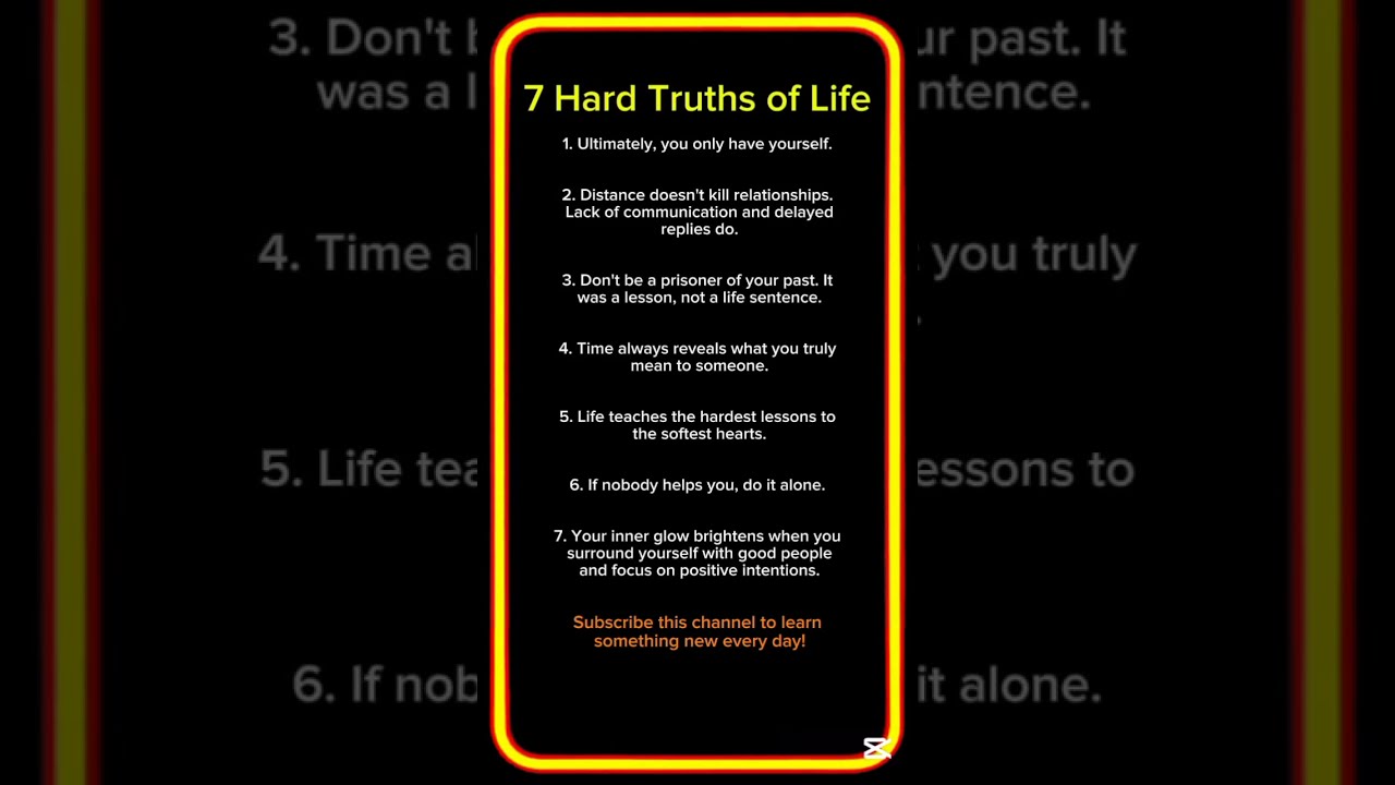 7 Brutal Truths About Life You Must Accept