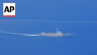 Taiwan tracks Chinese warplanes and navy vessels off its coast